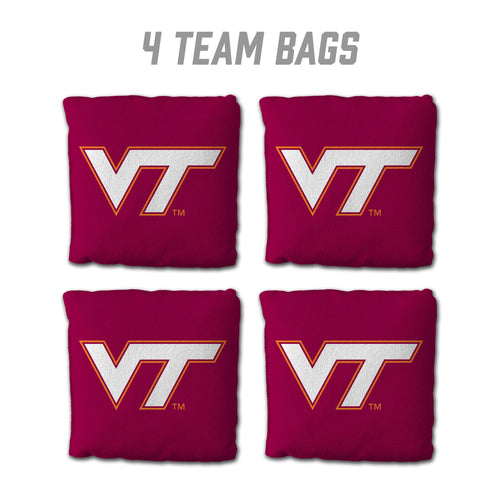 Virginia Tech Hokies Cornhole Bags  4 Pack - Maroon