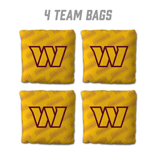 Washington Commanders Cornhole Bags 4 Pack - Yellow