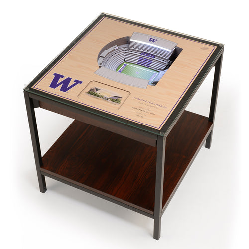 Washington Huskies 25-Layer StadiumViews Lighted End Table - Husky Stadium