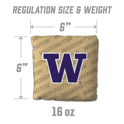 Washington Huskies Cornhole Bags 4 Pack - Gold
