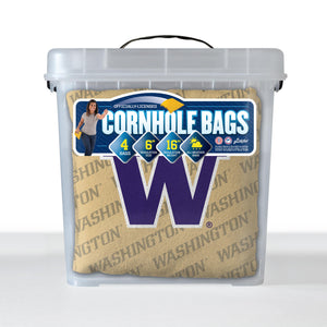 Washington Huskies Cornhole Bags 4 Pack - Gold