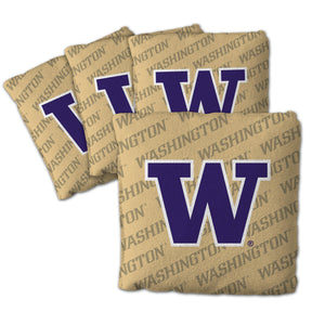 Washington Huskies Cornhole Bags 4 Pack - Gold