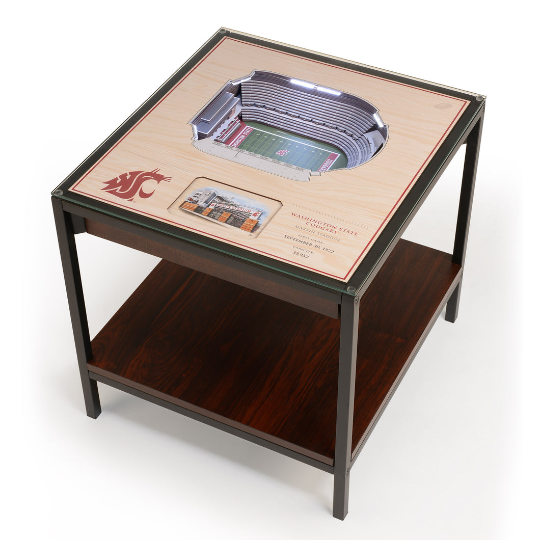 Washington State Cougars 25-Layer StadiumViews Lighted End Table - Martin Stadium