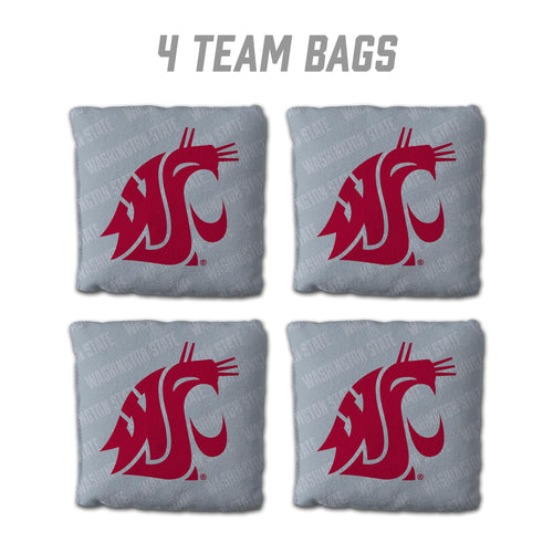 Washington State Cougars Cornhole Bags 4 Pack - Gray