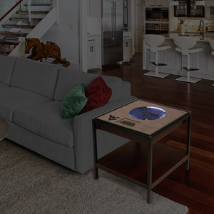 West Virginia Mountaineers WVU Coliseum 25 Layer Lighted StadiumView End Table