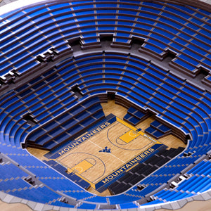 West Virginia Mountaineers WVU Coliseum 25 Layer Lighted StadiumView End Table