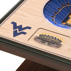 West Virginia Mountaineers WVU Coliseum 25 Layer Lighted StadiumView End Table