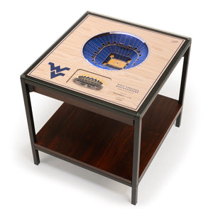 West Virginia Mountaineers WVU Coliseum 25 Layer Lighted StadiumView End Table