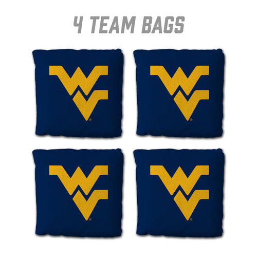 West Virginia Mountaineers Cornhole Bags 4 Pack - Blue