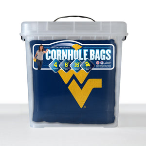 West Virginia Mountaineers Cornhole Bags 4 Pack - Blue