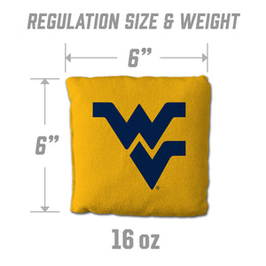 West Virginia Mountaineers Cornhole Bags 4 Pack - Gold