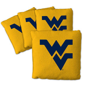 West Virginia Mountaineers Cornhole Bags 4 Pack - Gold