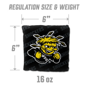 Wichita State Shockers Cornhole Bags 4 Pack - Black