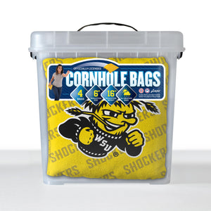 Wichita State Shockers Cornhole Bags  4 Pack - Yellow