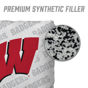 Wisconsin Badgers Cornhole Bags 4 Pack - White