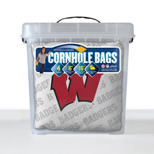 Wisconsin Badgers Cornhole Bags 4 Pack - White