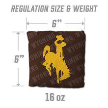 Wyoming Cowboys Cornhole Bags 4 Pack - Brown