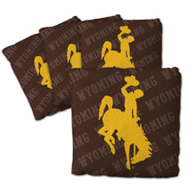 Wyoming Cowboys Cornhole Bags 4 Pack - Brown