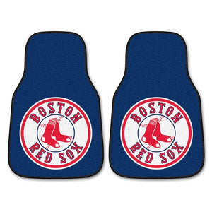Boston Red Sox Logo 2-piece Carpet Car Mats - 18"x27"