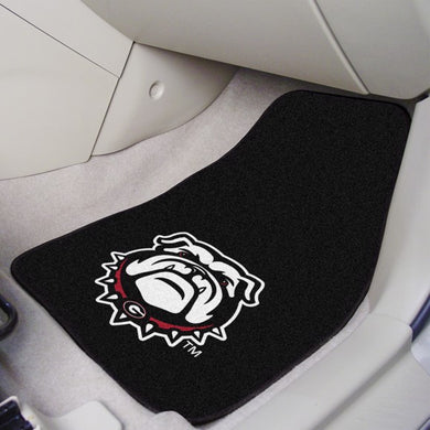 Georgia Bulldogs UGA Black 2-Piece Carpet Car Mats - 18