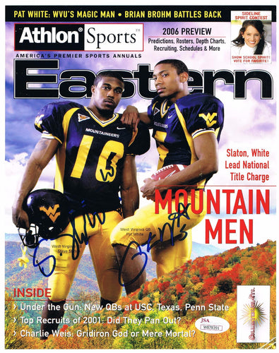 Pat White & Steve Slaton Dual Signed West Virginia Mountaineers 