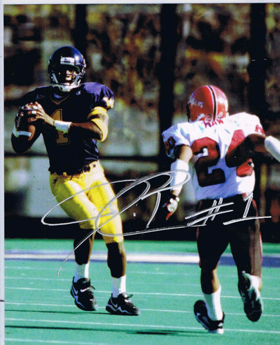 wvu football, jerry porter autograph