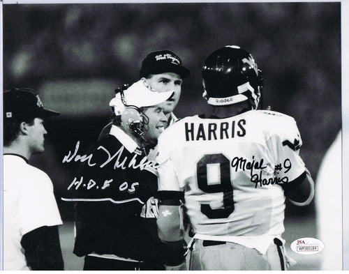 wvu football, don nehlen autograph, major harris autograph