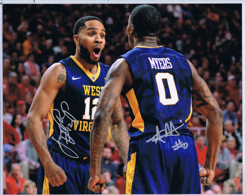 tarik phillip autograph, teyvon myers autograph , wvu basketball