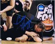 bob huggins wvu mountaineers autograph 