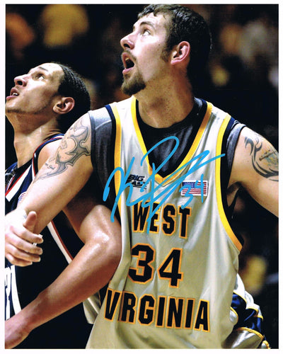 wvu basketball, kevin pittsnogle autograph