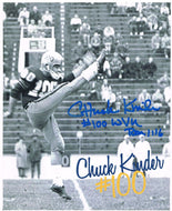wvu football, chuck kinder autograph