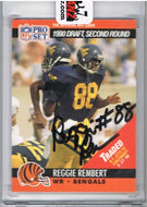 wvu football, reggie rembert autograph 