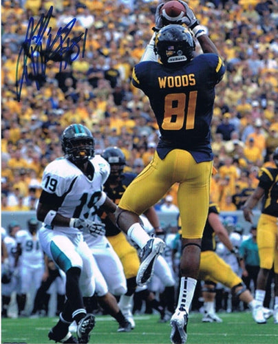 wvu football, jd woods autograph