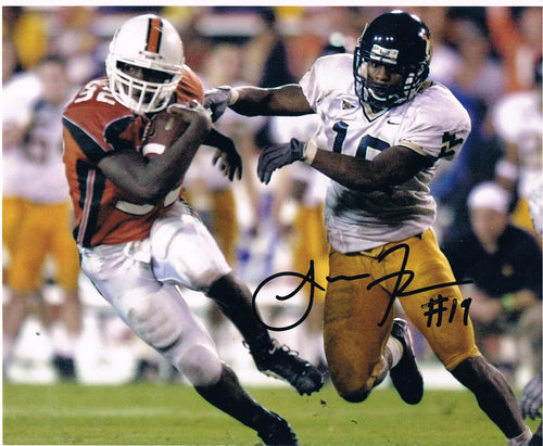 wvu football, lance frazier autograph 