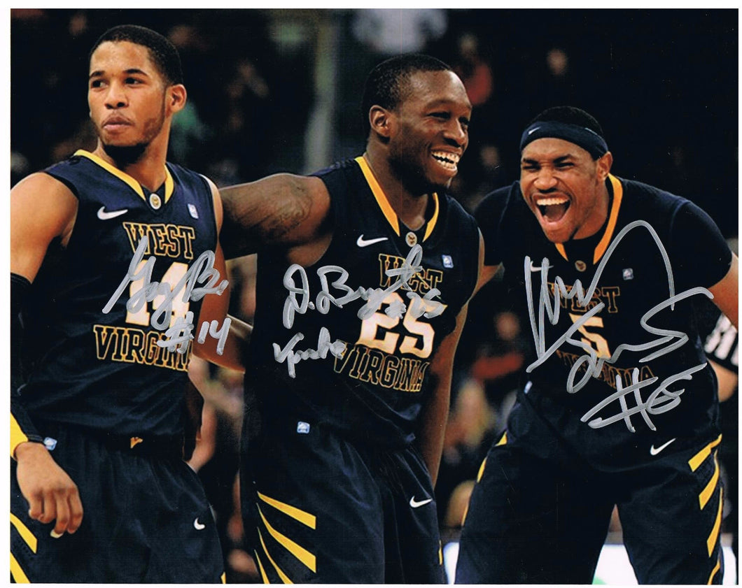 Kevin Jones, Truck Bryant & Gary Browne West Virginia Basketball Triple Signed 8x10 Photo