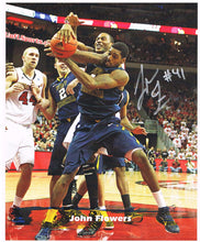 wvu basketball, john flowers autograph