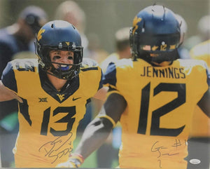 David Sills V & Gary Jennings West Virginia Mountaineers Dual Signed 16x20 Photo