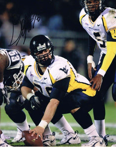 wvu football, dan mozes autograph