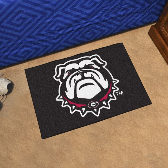 Georgia Bulldogs UGA Black Logo Starter Mat