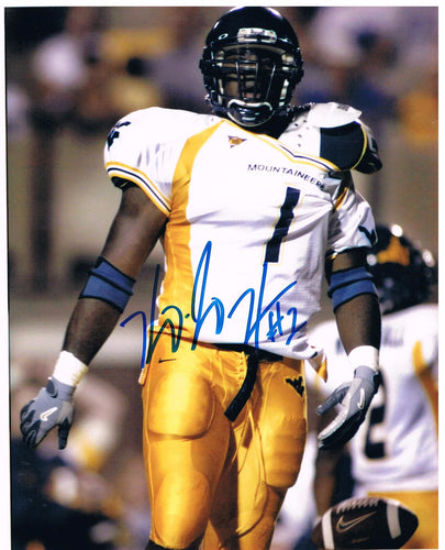 wvu football, kay jay harris autograph