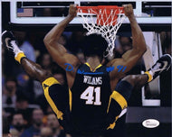 wvu basketball, devin williams autograph
