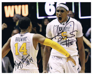 wvu basketball, kevin jones autograph, gary browne autograph