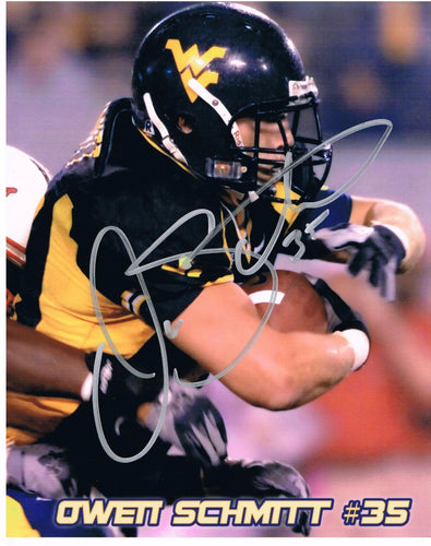 Owen Schmitt West Virginia Mountaineers Autographed Photo 