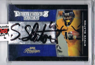 Steve Slaton WVU 2008 Blue Prestigious Picks Signed Football Card