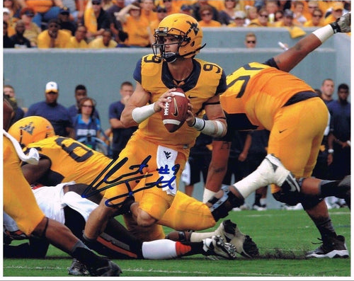 wvu football, clint trickett autograph