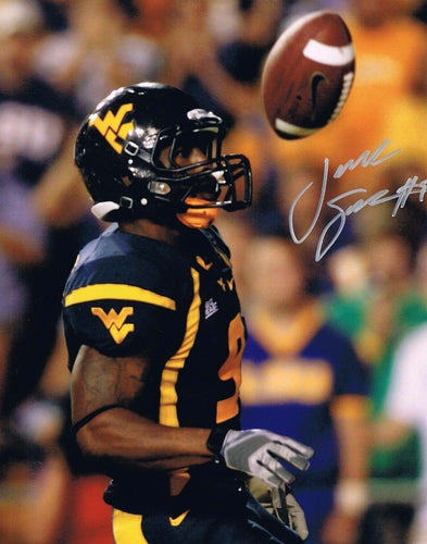 wvu football, jock sanders autograph