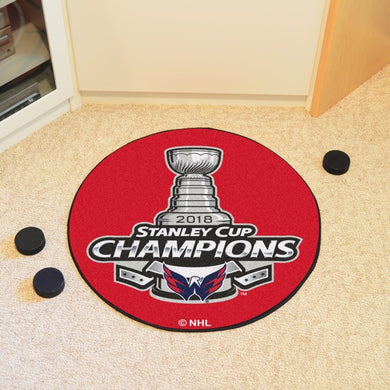 Washington Capitals 2018 Stanley Cup Champions Hockey Puck Mat - 27