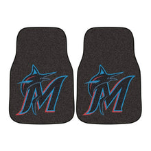 Miami Marlins 2-piece Carpet Car Mats - 18"x27"