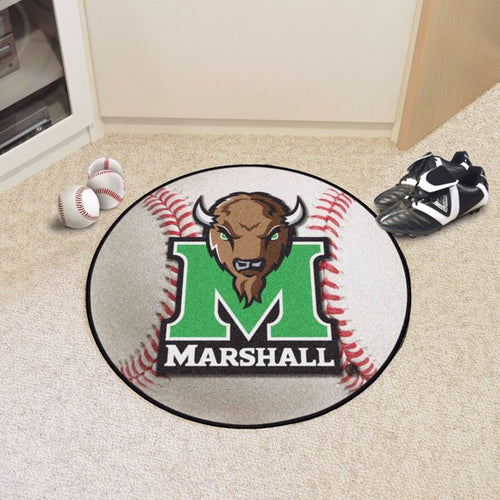 Marshall Thundering Herd Baseball Shaped Rug
