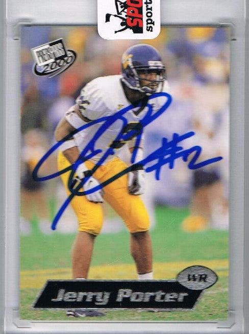 2000 Press Pass Autographs – Jerry Porter – WV Mountaineers